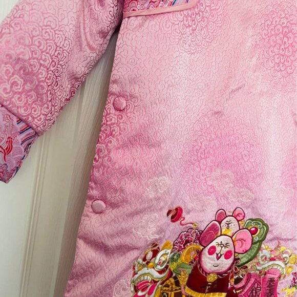 NIANYI Girls Hanfu Tang suit chinese new year traditional wear Rat Magua Jacket - Picture 9 of 9